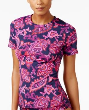 Tommy Bahama Jacobean Printed Short-sleeve Rashguard Women's Swimsuit