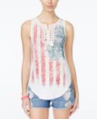 American Rag Americana Lace-up Tank Top, Only At Macy's