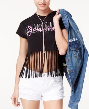 Lady Gaga Joanne Tour Juniors' Cotton Fringed T-shirt
