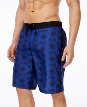 Speedo Men's Diamond-pattern Brushed E-board Shorts