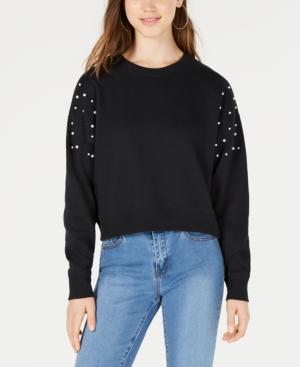 Freshman Juniors' Imitation Pearl Sweatshirt