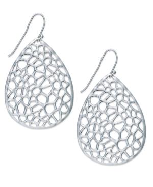 Touch Of Silver Silver-plated Earrings, Silver-plated Filigree Teardrop Earrings