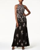 Adrianna Papell Beaded Paisley Gown