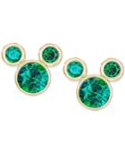 Disney Children's Cubic Zirconia Birthstone Mickey Mouse Stud Earrings In 14k Gold