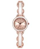Charter Club Women's Rose Gold-tone White Inset Bangle Bracelet Watch 28mm 17295, Only At Macy's