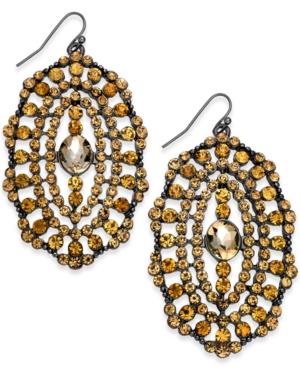 Thalia Sodi Hematite-tone Crystal Orbital Drop Earrings, Created For Macy's