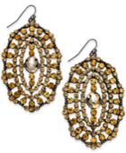 Thalia Sodi Hematite-tone Crystal Orbital Drop Earrings, Created For Macy's