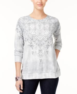 Style & Co Tie-dyed Sweatshirt, Created For Macy's