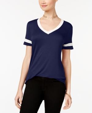 Ultra Flirt Juniors' High-low Football T-shirt