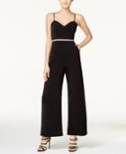 Crystal Doll Juniors' Embellished Palazzo Jumpsuit