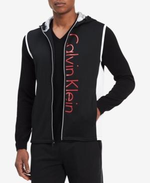 Calvin Klein Men's Zip-front Logo Hoodie, Created For Macy's
