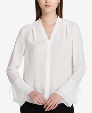 Calvin Klein Bell-sleeve Top, Regular & Petite