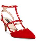 Inc International Concepts Carma Pointed Toe Studded Kitten Heel Pumps Women's Shoes