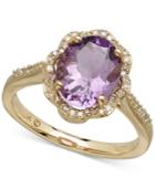 Amethyst (2-2/5 Ct. T.w.) & Diamond (1/6 Ct. T.w.) Ring In 10k Gold