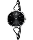 Ck Calvin Klein Watch, Women's Swiss Selection Black Leather Cord Strap 38mm K3v231c1