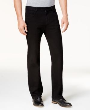 Club Room Men's Straight-leg Stretch Black Wash Jeans, Created For Macy's