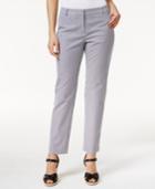 Charter Club Petite Tummy-control Striped Ankle Pants, Only At Macy's