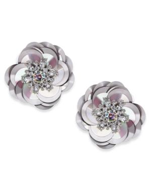 Kate Spade New York Silver-tone Crystal & Sequin Stud Earrings