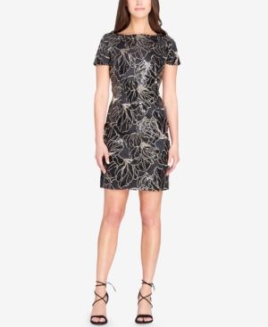 Tahari Asl Sequined Sheath Dress