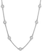 Giani Bernini Cubic Zirconia Bezel-set Statement Necklace In Sterling Silver, Only At Macy's
