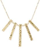 Reversible Bar Frontal Necklace In 14k Gold