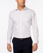 Tasso Elba Men's Burgandy Texture Stripe French Cuff Dress Shirt, Only At Macy's