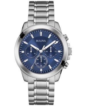 Bulova Men's Chronograph Stainless Steel Bracelet Watch 40mm 96a178