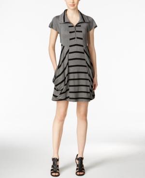 Kensie Draped Striped Dress