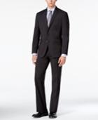 Kenneth Cole Reaction Men's Slim-fit Charcoal Micro Check Suit