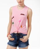 Rebellious One Juniors' Patched Tank Top