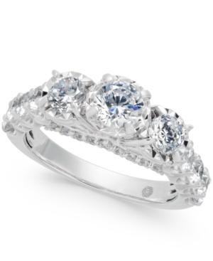 Diamond Trinity Engagement Ring (2 Ct. T.w.) In 14k White Gold