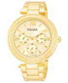 Pulsar Women's Gold-tone Stainless Steel Bracelet Watch 39mm Pp6106 Women's Shoes