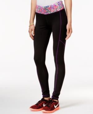 Material Girl Active Printed-waist Leggings, Only At Macy's