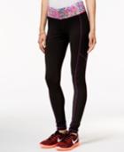 Material Girl Active Printed-waist Leggings, Only At Macy's
