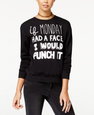 Hybrid Juniors' Monday Graphic Sweatshirt