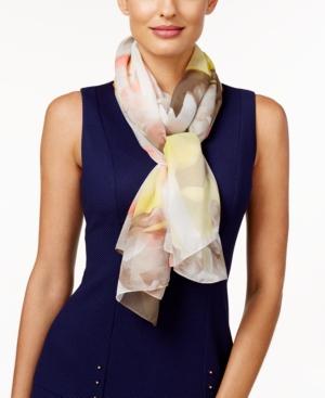 Calvin Klein Geo Floral Chiffon Scarf
