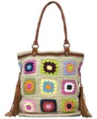 Patricia Nash Knit Squares Bevara Medium Tote