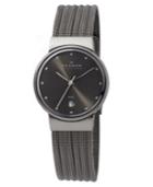 Skagen Watch, Women's Charcoal Mesh Stainless Steel Bracelet 355smm1