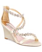 Badgley Mischka Bennet Strappy Wedge Evening Sandals Women's Shoes