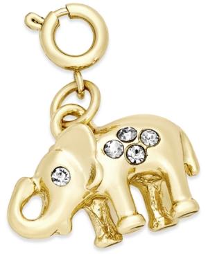 Inc International Concepts Gold-tone Crystal Elephant Charm, Only At Macy's