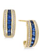 Certified Ruby (1-3/4 Ct. T.w.) & Diamond (1/5 Ct. T.w.) Earrings In 14k Gold (also Emerald & Sapphire)