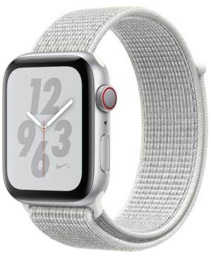 Apple Watch Nike+ Series 4 Gps + Cellular, 44mm Silver Aluminum Case With Summit White Nike Sport Loop