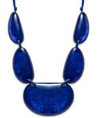 Inc International Concepts Silver-tone Large Blue Stone Drama Necklace, Only At Macy's