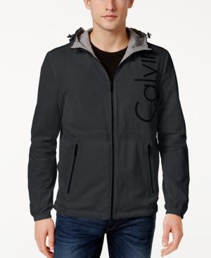 Calvin Klein Men's Reversible Hooded Windbreaker