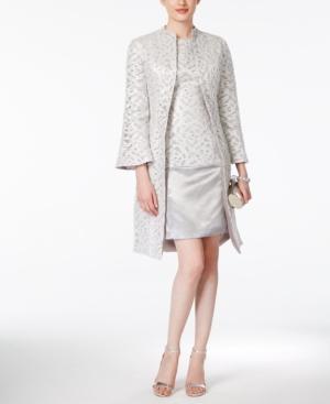 B Michael Brocade Long Jacket