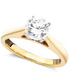 Certified Diamond Engagement Ring In 14k White Or Yellow Gold (1-1/4 Ct. T.w.)