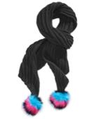 Betsey Johnson Xox Trolls Knit Scarf With Pom Poms, Only At Macy's