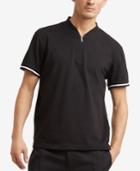 Kenneth Cole Reaction Men's Quarter Zip Mock-collar T-shirt