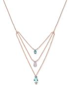 Danori Crystal Triple Pendant Necklace, 16 + 2 Extender, Created For Macy's