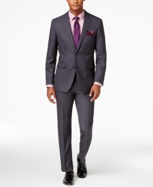 Vince Camuto Men's Slim-fit Dusty Charcoal Suit